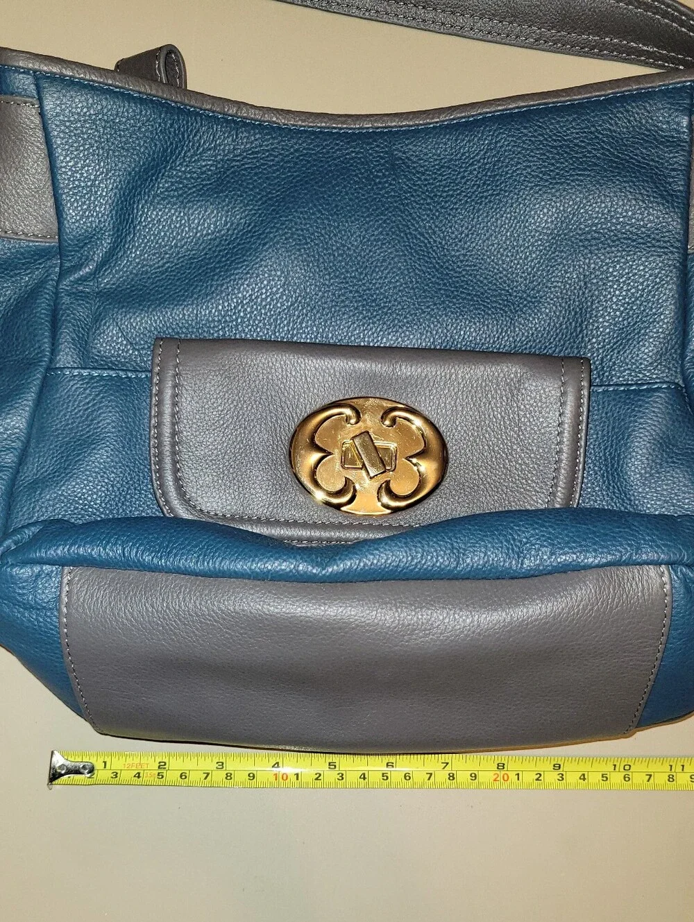 Emma Fox - Blue and Gray Women's Shoulder Bag.